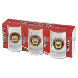 Стопки стеклянные (3x50 мл) с накладками Полиция Охрана общественного порядка