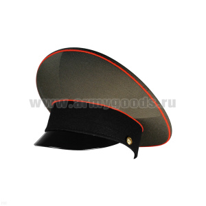 Фуражка с высокой тульей ВС нов/обр повсед. (оливковая с черным околышем и красным кантом)