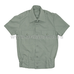 Рубашка мужская (кор.рук.) Оливковая  Кадетская