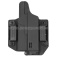 Кобура поясная под пистолет Глок с отделением под фонарик (ударопрочный полиамид) черная