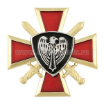 Значок мет. Сокол ВВ (крест и мечи)