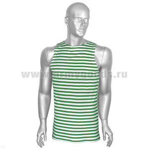 Майка-тельняшка кулирка зелёная (р-ры с 44 по 60)
