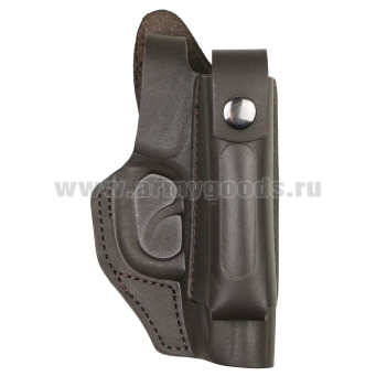 Кобура под ПМ формованная с запасной обоймой ПК-34 коричневая