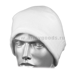 Шапка флисовая (Н) одинарная белая