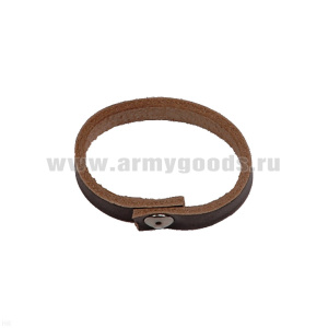 Шлевка (колечко) для ремня кожаная коричневая