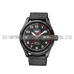 Часы наручные кварцевые "Спецназ" (серия "Атака") МЧС России Emercom (цвета циферблата и ремешка в ассортименте)