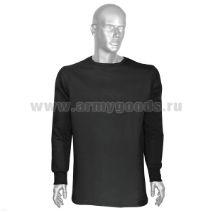 Фуфайка зим. х/б с начесом черная