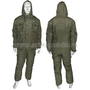 Костюм зим. серия "Оскар" оливковый (фольгированный подклад на куртке и полукомбинезоне)