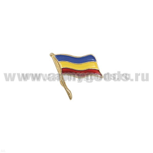 Значок мет. Флажок Донского казачества (с древком) на пимсе
