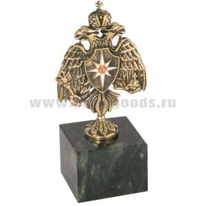 Статуэтка (литье бронза, камень змеевик) орел МЧС РФ