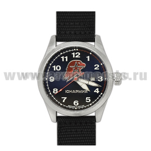 Часы наручные кварцевые "Спецназ" (серия "Атака") Юнармия (цвета циферблата и ремешка в ассортименте)