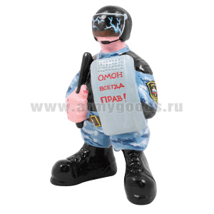 Фигурка гипсовая Омоновец со щитом
