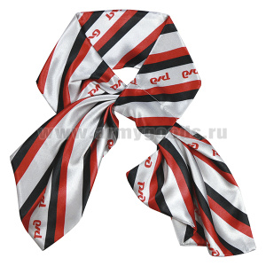 Шарфик женский РЖД НОВ/ОБР (ТУ 2020) для высшего состава (красная полоса Panton 18-1763)