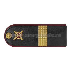 Погоны Полиции (кожзам) для кожаной куртки Полиции (укомпл. мет. фурнитурой) ст. сержант