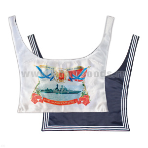 Гюйс ДМБ с рисунком БПК Североморск СФ (сублимация) шелк темный