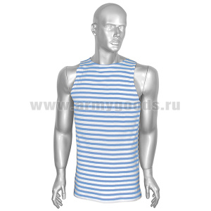 Майка-тельняшка кулирка бледно-голубая (НЕСТАНДАРТ)