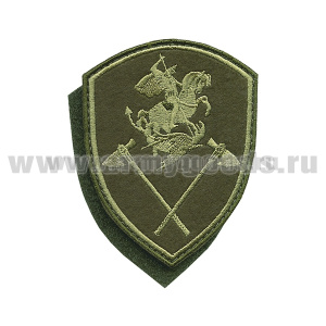 Шеврон вышит. Росгвардия Приволжский ВО (Управление) полевой на липучке