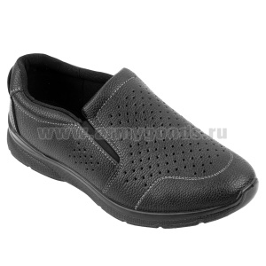 П/б рабочие летние черные (кожа,перфорация) (32П)