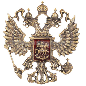 Накладка с отверстиями для крепления Орел РФ (литье, d = 7,5 см)