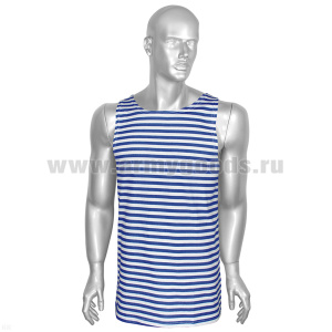 Майка-тельняшка набивная синяя