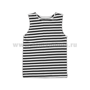 Майка-тельняшка кулирка черная детская (р-ры с 28 по 42)