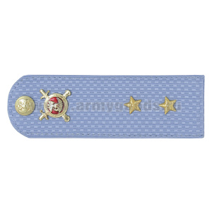 Погоны Полиции (ОВД) на голубую рубашку (без канта), укомпл. мет. фурнитурой (прапорщик) пластик