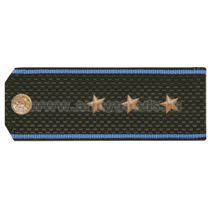 Погоны оливк. голубой кант, укомпл. мет. фурнитурой (ст. прапорщик) пластик