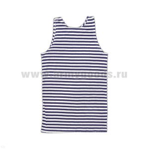 Майка-тельняшка интерлок синяя детская небеленая (р-ры с 32 по 42)