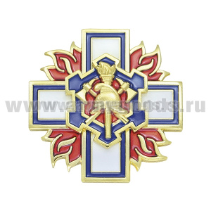 Значок мет. МЧС Специальные подразделения ФПС (бел. крест)