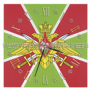 Часы настенные стеклянные ПВ (орел) (28x28 см)