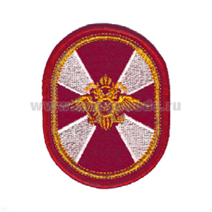 Шеврон вышит. ВВ (овал) люрекс