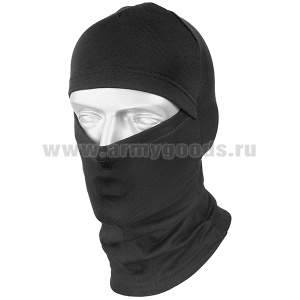 Балаклава-забрало синтетическая с тонким начесом черная