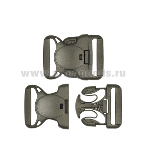 Пряжка пласт. (фастекс) 50 мм с усиленной фиксацией (хаки)