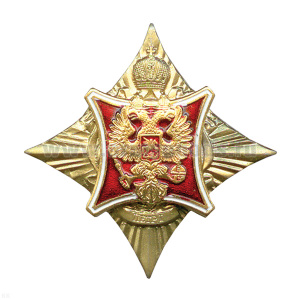 Значок мет. Герб РФ на звезде (лат.)