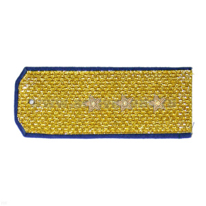 Погоны парадные золотые (металлиз.) с вас. кантом, вышит. канителью (ст. прапорщик)