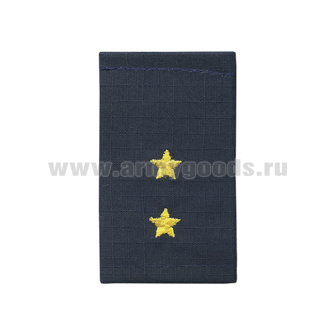 Ф/пог. Полиция темно-синие (ткань Rip-Stop) вышит. желт. (прапорщик) на липучке (пластик)