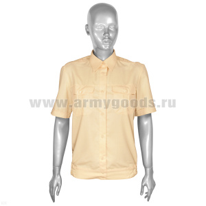 Рубашка форм. офиц. женская (кор.рук.) кремовая