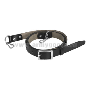 Ремень плечевой для сумки полевой офицерской кожаной черной
