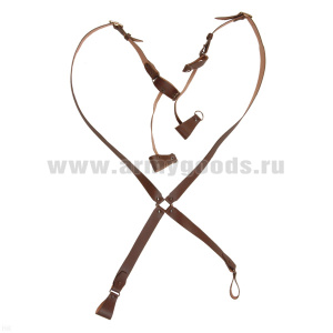 Портупея казачья кожаная коричневая Х