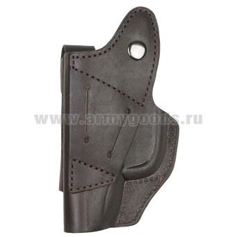 Кобура под ПМ формованная с запасной обоймой ПК-34 коричневая