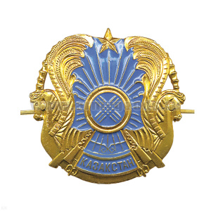 Эмбл. на тулью мет. Герб Казахстана (кони)