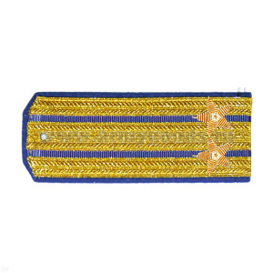 Погоны парадные золотые (металлиз.) с 2 вас. просв., вышит. канителью (подполковник)