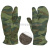 Рукавицы тканевые стрелковые (двупалые) "флора", утепленные войлоком