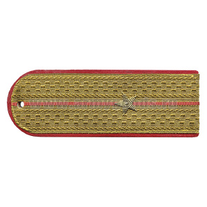 Погоны парадные золотые (металлиз.) Полиция, вышит. канителью (мл. лейтенант)