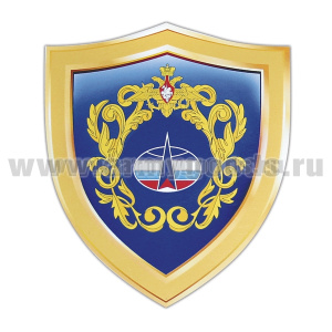 Наклейка в виде щита Космические войска