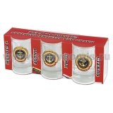 Стопки стеклянные (3x50 мл) с накладками МП