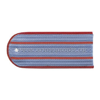 Погоны серо-голубые (красн. кант) 2 красн. пр. Полиция (ОВД) на рубашку р-р 12 см