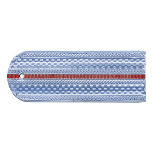 Погоны серо-голубые 1 красн. пр. без канта (Полиция на серо-голубую рубашку) нов/обр 12 см (пластик)