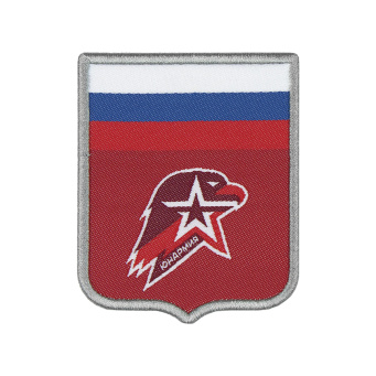 Шеврон тканый Юнармия (эмблема и триколор) 100х75 мм