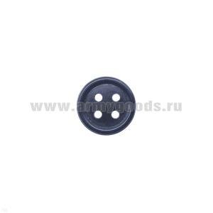 Пуговица пласт. 14 мм с 4 отверст. синяя 